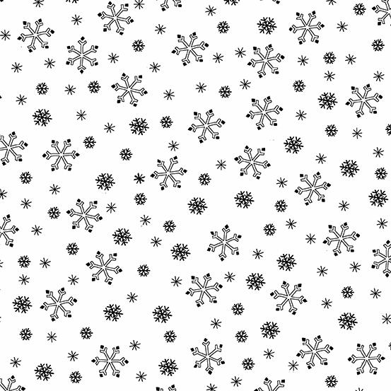 Andover Fabrics Century Black on White Snowflakes CS-9671-L