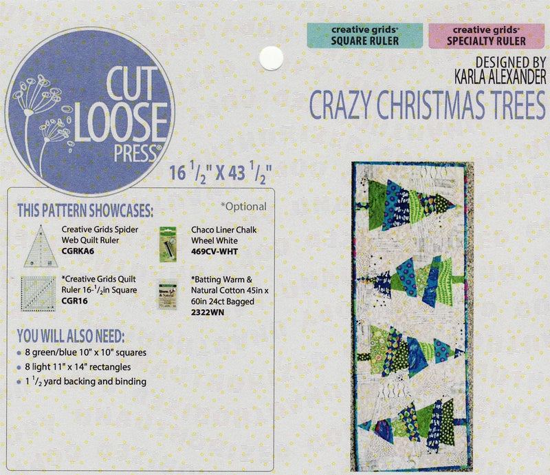 Cut Loose Press Crazy Christmas Pattern by Karla Alexander CLPKAL009