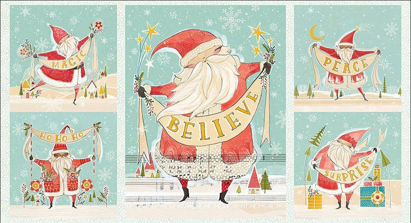 FreeSpirit Fabrics Love Santa by Cori Dantini Panel PWCD027.XPanel