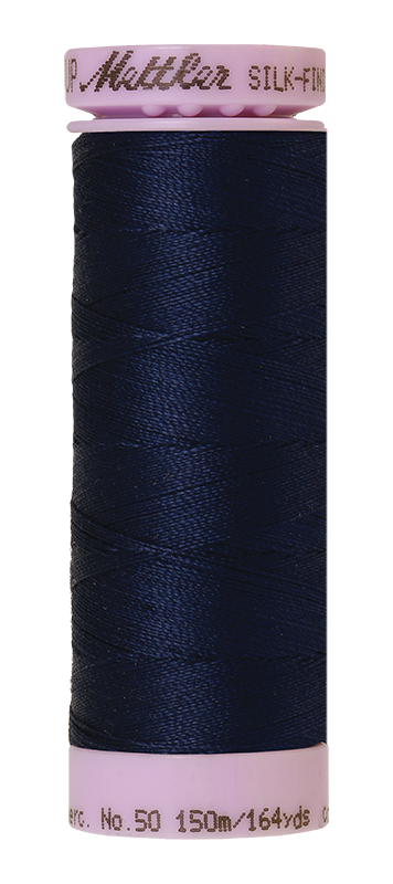 Mettler Silk Finish 50 wt Cotton Thread 164 Yds 9105-0825 Navy