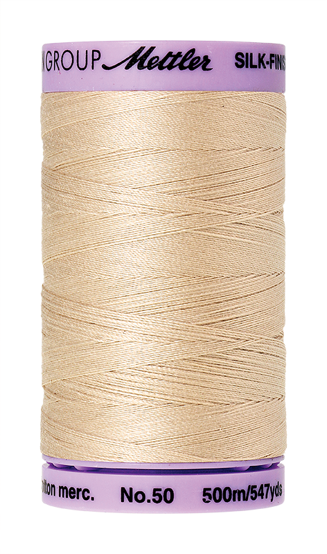 Mettler Silk Finish 50 wt Cotton Thread 547 Yds 9104-1000 Eggshell