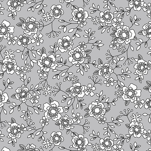 Benartex Fabrics Wander Lane II by Nancy Halvorsen Winter Rose 13653 14 Nickel