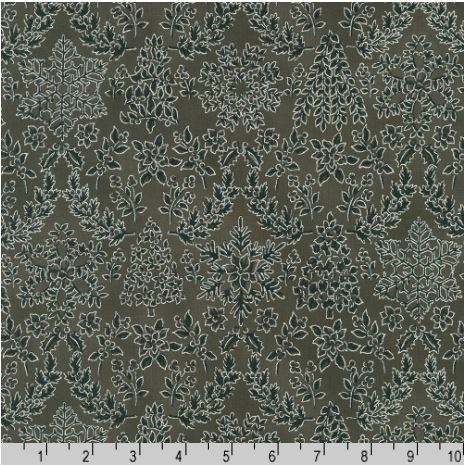 Robert Kaufman Fabrics Holiday Flourish-Snow Flower SRKM 21601 442 Suede