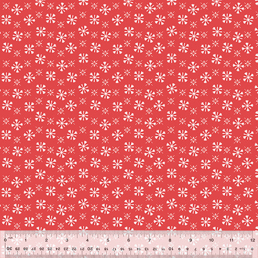 Windham Fabrics Happy Pawlidays by Jill McDonald Furry Flurries 53553 6 Red