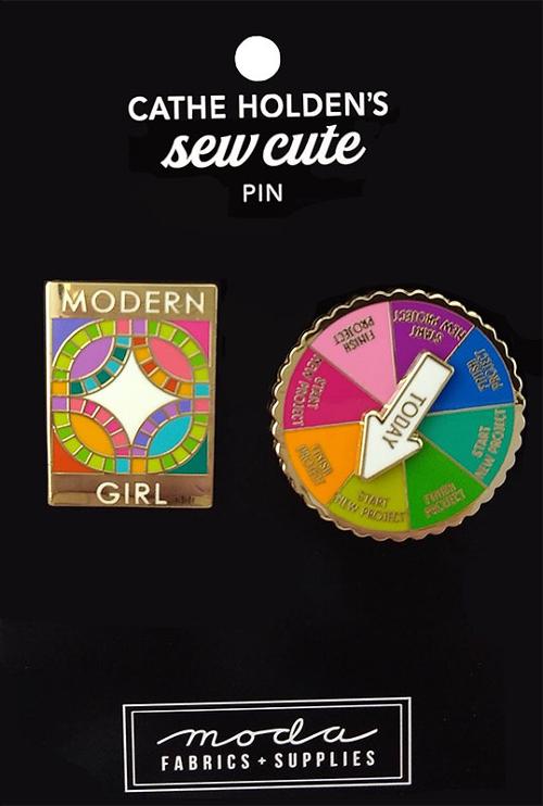 Spin Game & Modern Girl Enamel Pins CH138
