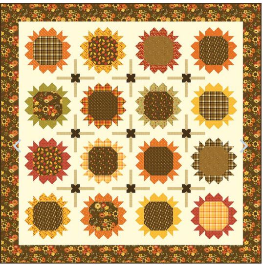 Fields of France Quilt Kit featuring Fall's in Town by Sandy Gervais for Riley Blake Designs