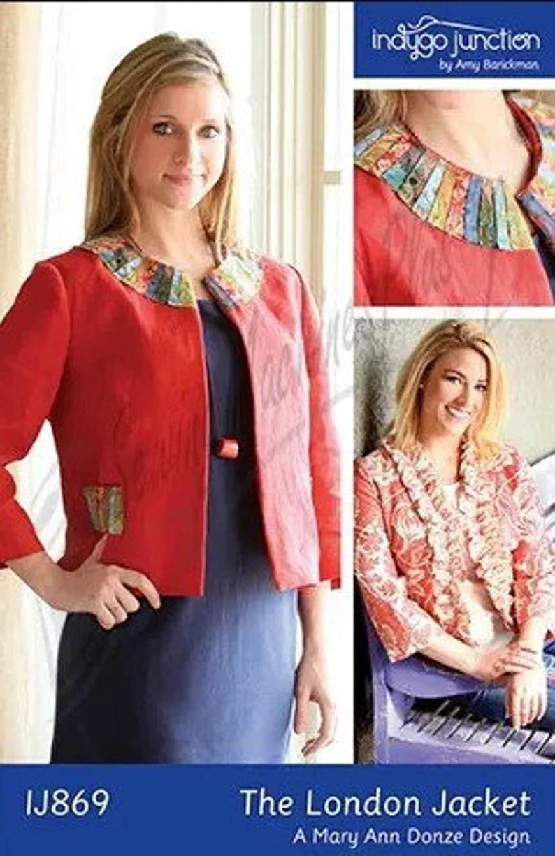 Indygo Junction The London Jacket Pattern a Mary Ann Donze Design IJ869