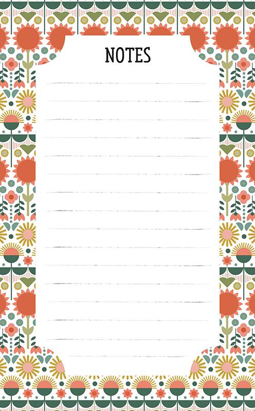 Gingiber Imaginary Flowers Popping Flowers Notepad GB NP2114