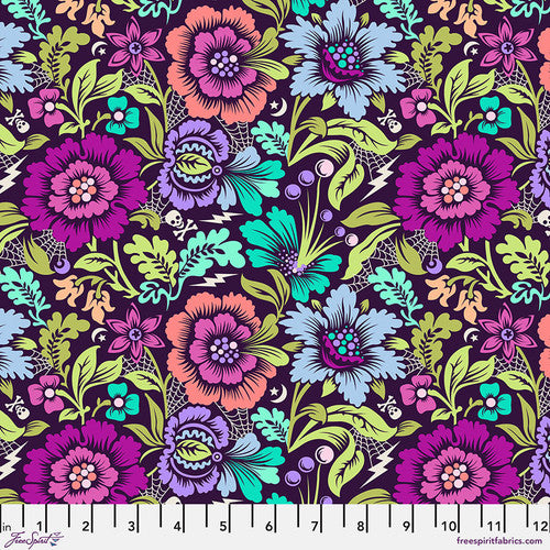 FreeSpirit Fabrics Nightshade by Tula Pink Spider Blossom 206 Equinox