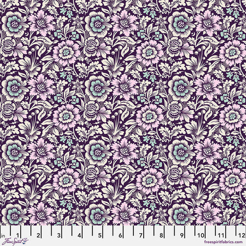 FreeSpirit Fabrics Nightshade by Tula Pink Mini Spider Blossom 211 Nerium