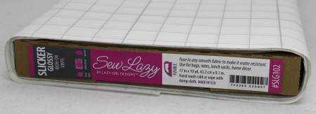 Lazy Girl Designs Sew Lazy Slicker Iron-on Glossy Vinyl Interfacing by Joan Hawley SLG102