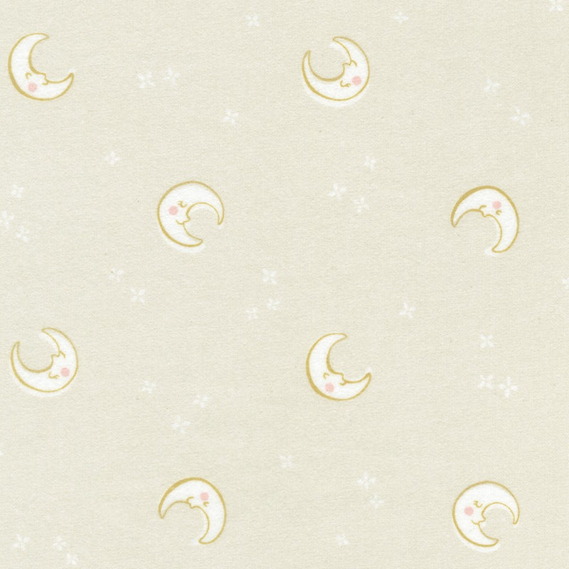 Cozy Cotton Flannel Over the Moon SRKF 21892 14 Natural