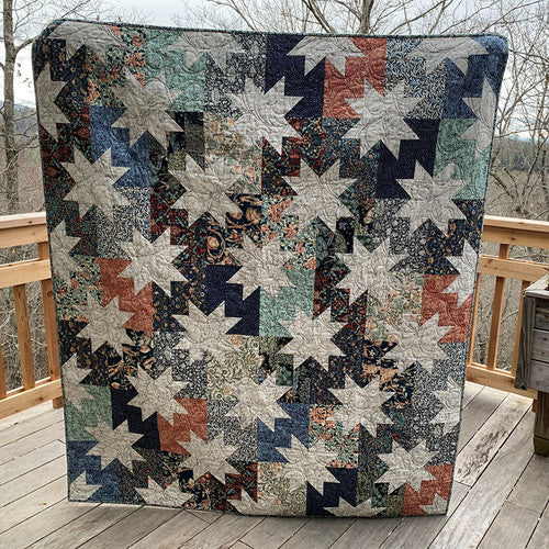 Star Pop Quilt Kit featuring Morris & Co. by FreeSpirit Fabrics