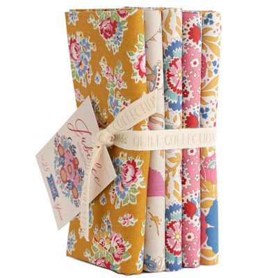 Tilda Fabrics Jubilee FQ Bundle Mustard and Pink TIL300183