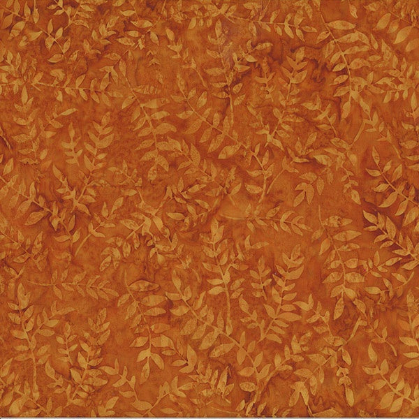 Hoffman Fabrics Bali Batik Leaf V2520 398 Refried Beans