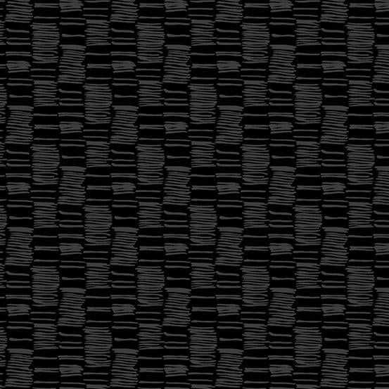 Andover Fabrics Century Black on Black Hatched Stripe CS-9680-K