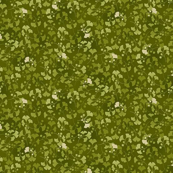Andover Fabrics: Makower UK Hikari Ginkgo TP 2522 G Green