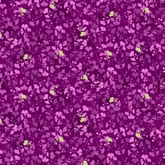 Andover Fabrics: Makower UK Hikari Ginkgo TP 2522 L Purple