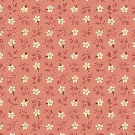 Andover Fabrics Primrose by Laundry Basket Quilts Petit Bloom A 533 E Rouge