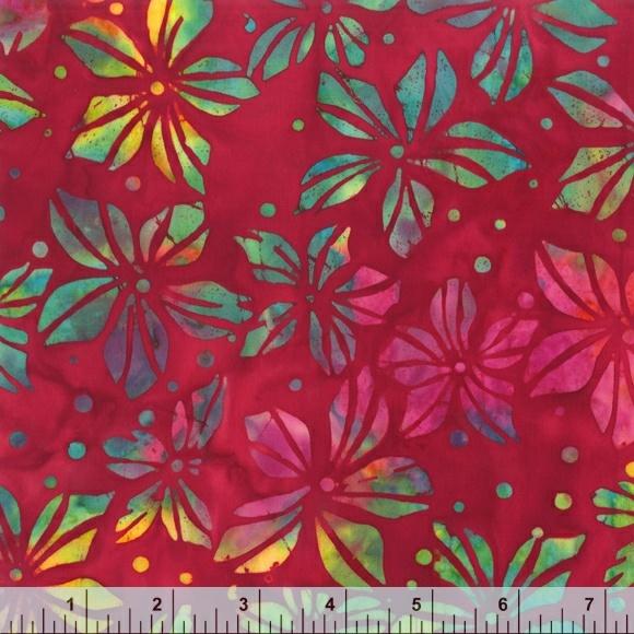 Anthology Fabrics Becolourful Batik by Jacqueline de Jonge Tropical 3177Q Jewel