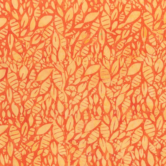 Anthology Fabrics Quiltessentials: QE5 Delight Leaves 428Q 1 Carrot