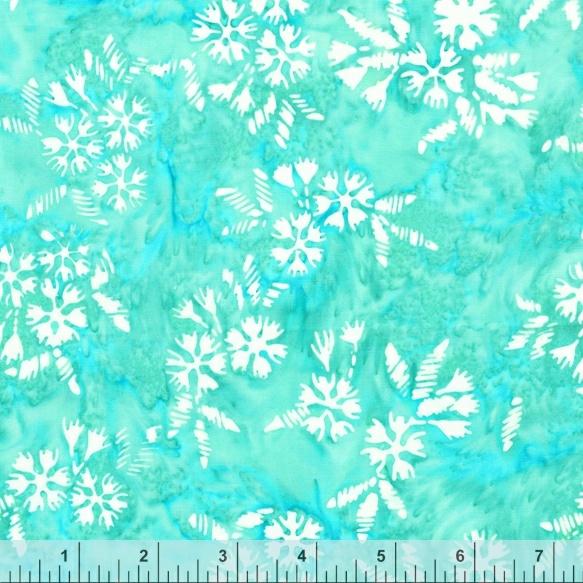 Anthology Fabrics Seaglass Stipled Flowers 2371Q Aqua