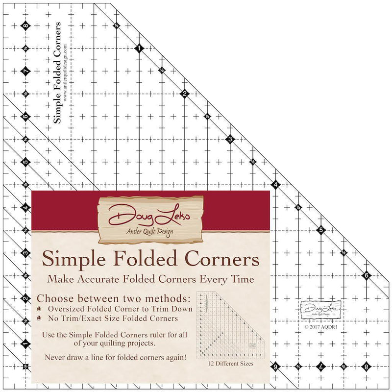 Antler Quilt Design Simple Folded Corners Ruler AQDR1