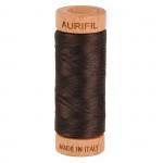 Aurifil Mako Cotton Thread 80wt 300 yds A1080-1130 Very Dark Bark