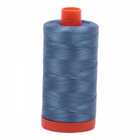 Aurifil Mako Cotton Thread Solid 50wt 1422yds MK50SC6-1126 Blue Grey