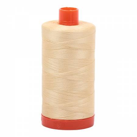 Aurifil Mako Cotton Thread Solid 50wt 1422yds MK50SC6-2105  Champagne
