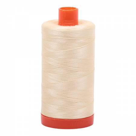 Aurifil Mako Cotton Thread Solid 50wt 1422yds MK50SC6-2110 Light Lemon