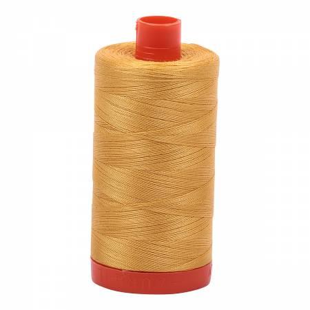 Aurifil Mako Cotton Thread Solid 50wt 1422yds MK50SC6-2132 Tarnished Gold