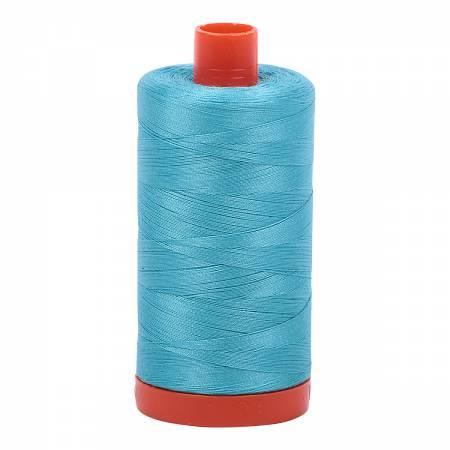 Aurifil Mako Cotton Thread Solid 50wt 1422yds MK50SC6-5005 Bright Turquoise