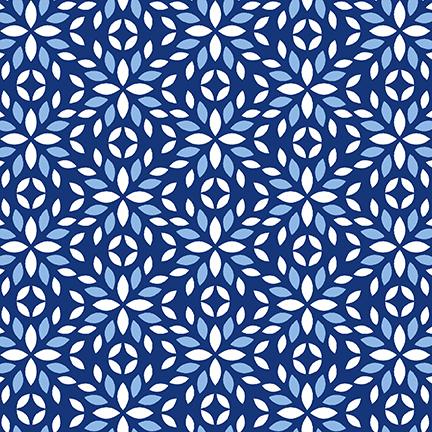 Blank Quilting Anthem by Satin Moon Designs Tiles 2480 77 Dark Blue