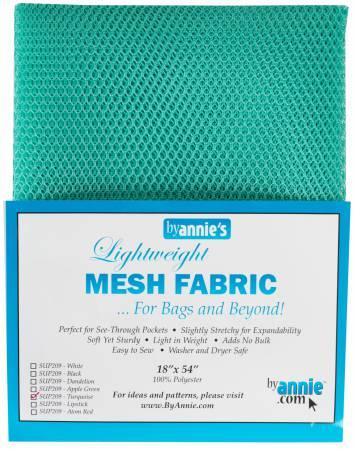 By Annie Light Weight Mesh Fabric Turquoise 18" x 54" SUP209 TUR