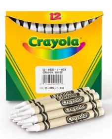 Crayola Crayons White 12 Count