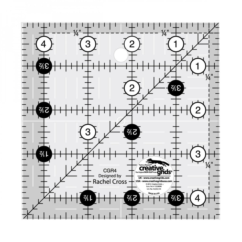 Creative Grids Ruler 4.5" Square CGR4