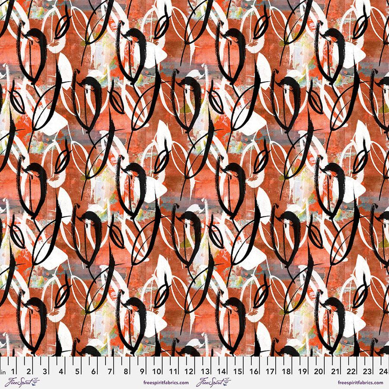 FreeSpirit Fabric Root Digital Collection by e bond Unrooted PWEB020.Ember