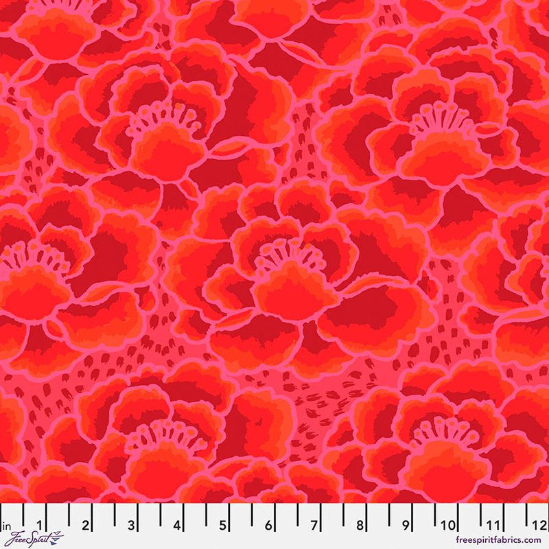 FreeSpirit Fabrics February 2023 by Kaffe Fassett Tonal Floral PWGP197.Red