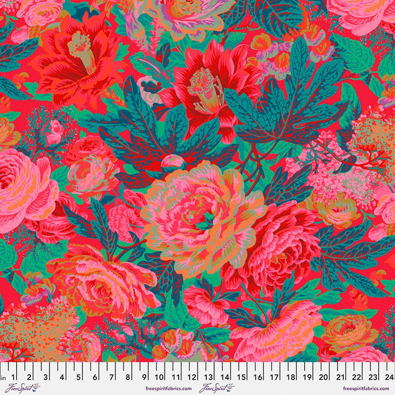 FreeSpirit Fabrics February 2023 by Philip Jacobs Floral Burst PWPJ029.Red