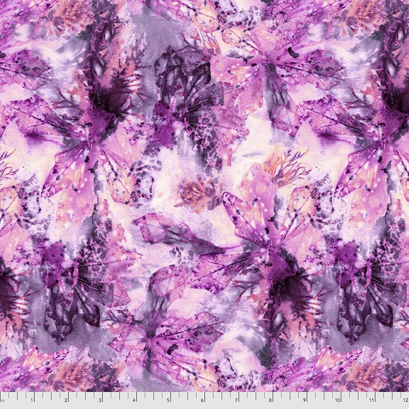 FreeSpirit Fabrics Into the Woods Digital Print by Katrinka Oak Shadows PWKA002.Sangria