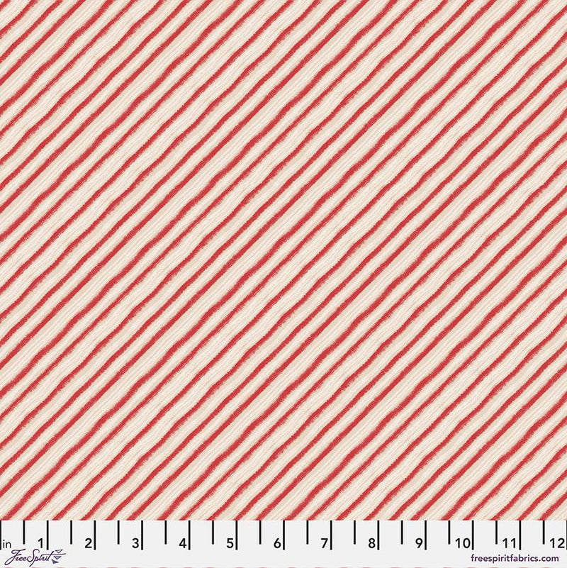 FreeSpirit Fabrics Love Santa by Cori Dantini Peppermint Stripes PWCD009.XRed