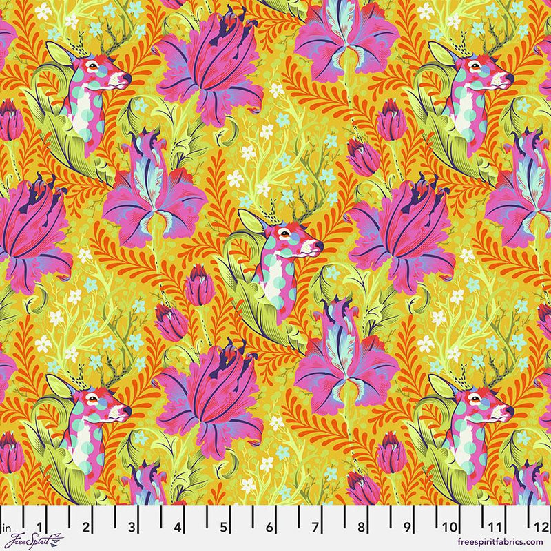 FreeSpirit Fabrics Tiny Beasts by Tula Pink Deer John PWTP178.Glow
