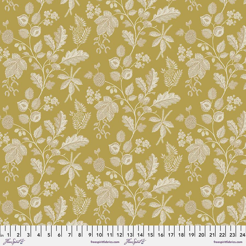 FreeSpirit Fabrics Woodland Blooms by Sanderson Warwick PWSA036.Saffron