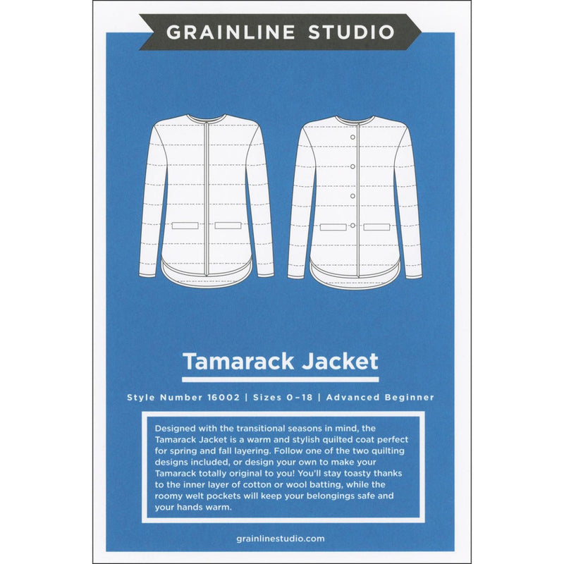 Grainline Studio LLC Tamarack Jacket Women's Size 0-18 GLS16002