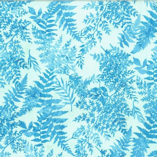 Hoffman Fabrics Bali Batiks Hoffman Challenge Fern U2489 F7 French Blue