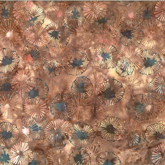 Hoffman Fabrics Bali Batiks Swirly Hearts U2493 267 Palamino
