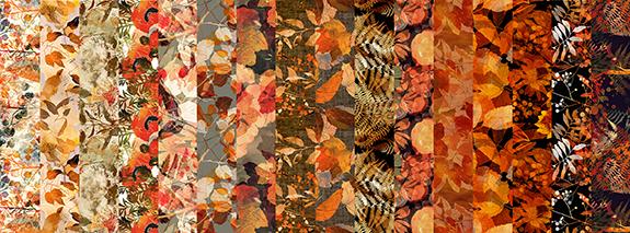 In the Beginning Fabrics Reflections of Autumn Strips by Jason Yenter RA SRCW