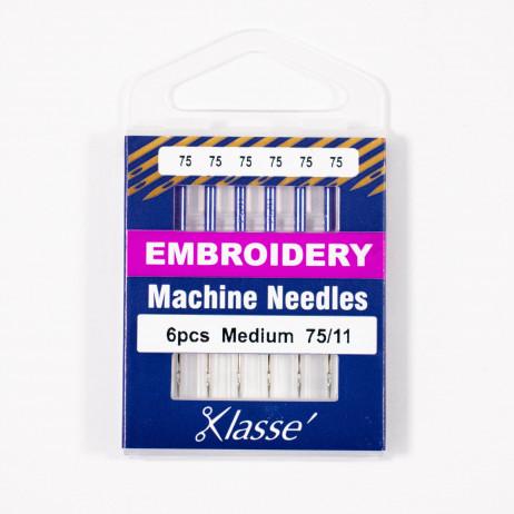 Klasse Embroidery Needles Size 75/11 6 Count package TACAA5108-075