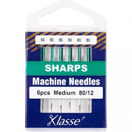 Klasse Sharps Needles Size 80/12 6 Count package TACAA51050-80